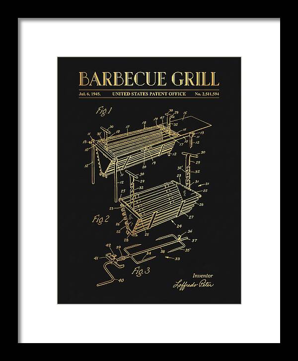 Barbecue Grill Gold Patent Us2511594a