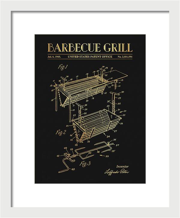 Barbecue Grill Gold Patent Us2511594a