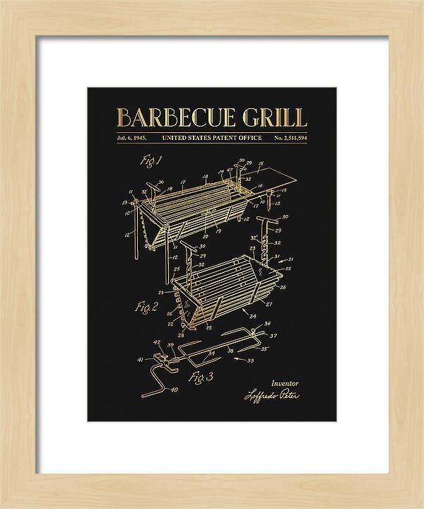 Barbecue Grill Gold Patent Us2511594a