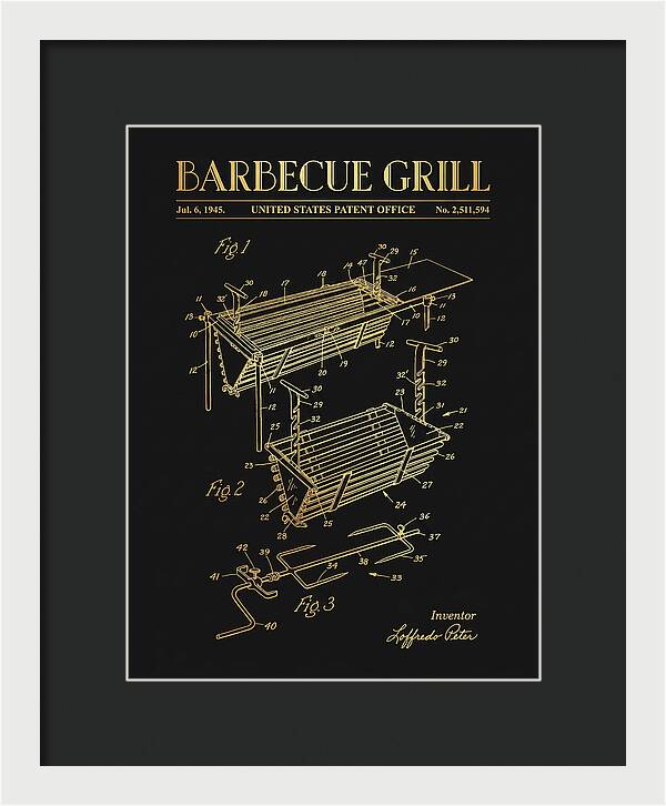Barbecue Grill Gold Patent Us2511594a