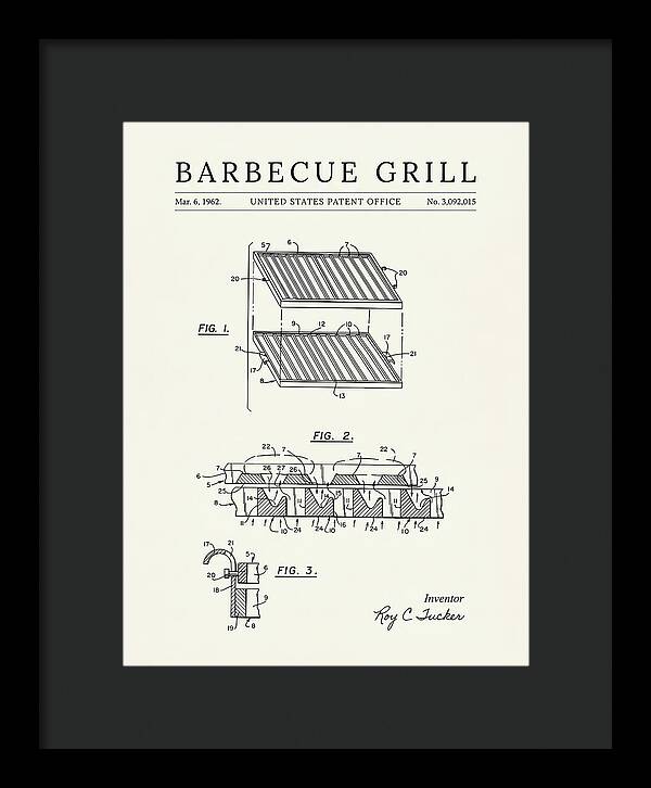 Barbecue Grill Minimalist Patent Us3092015a
