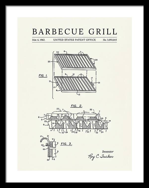 Barbecue Grill Minimalist Patent Us3092015a