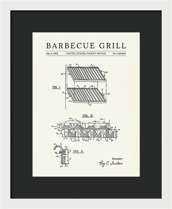 Barbecue Grill Minimalist Patent Us3092015a