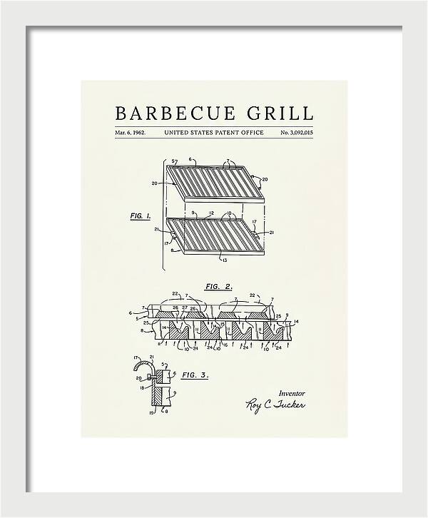 Barbecue Grill Minimalist Patent Us3092015a