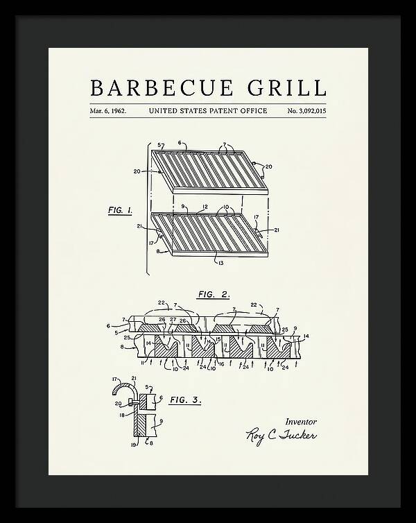 Barbecue Grill Minimalist Patent Us3092015a