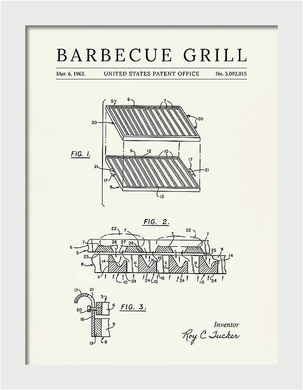 Barbecue Grill Minimalist Patent Us3092015a