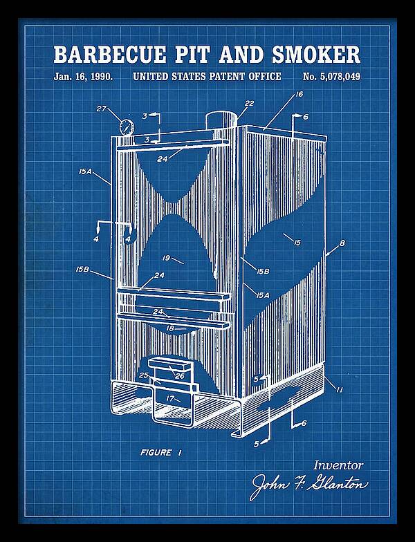 Barbecue Pit And Smoker Blueprint Patent Us5078049a