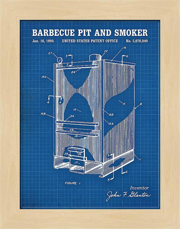 Barbecue Pit And Smoker Blueprint Patent Us5078049a