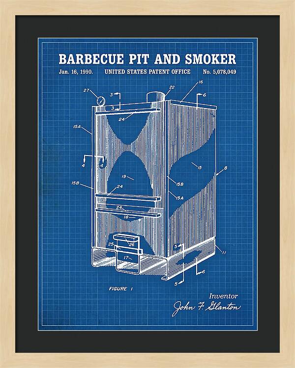 Barbecue Pit And Smoker Blueprint Patent Us5078049a