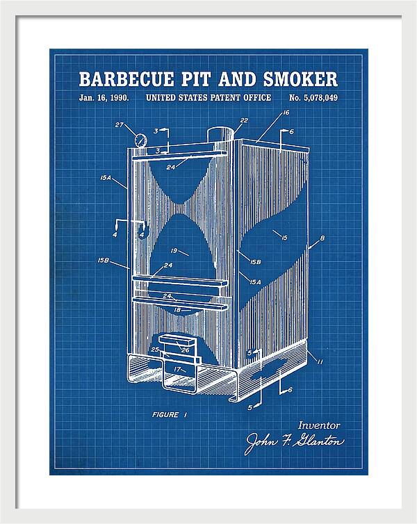 Barbecue Pit And Smoker Blueprint Patent Us5078049a