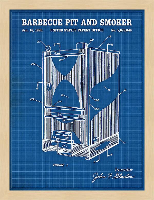 Barbecue Pit And Smoker Blueprint Patent Us5078049a