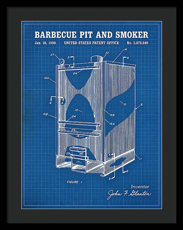 Barbecue Pit And Smoker Blueprint Patent Us5078049a