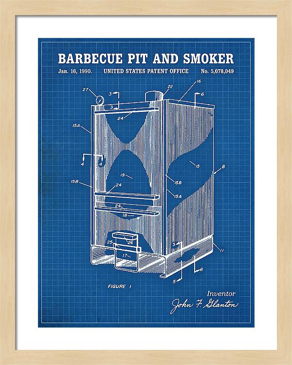 Barbecue Pit And Smoker Blueprint Patent Us5078049a