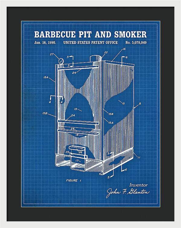 Barbecue Pit And Smoker Blueprint Patent Us5078049a