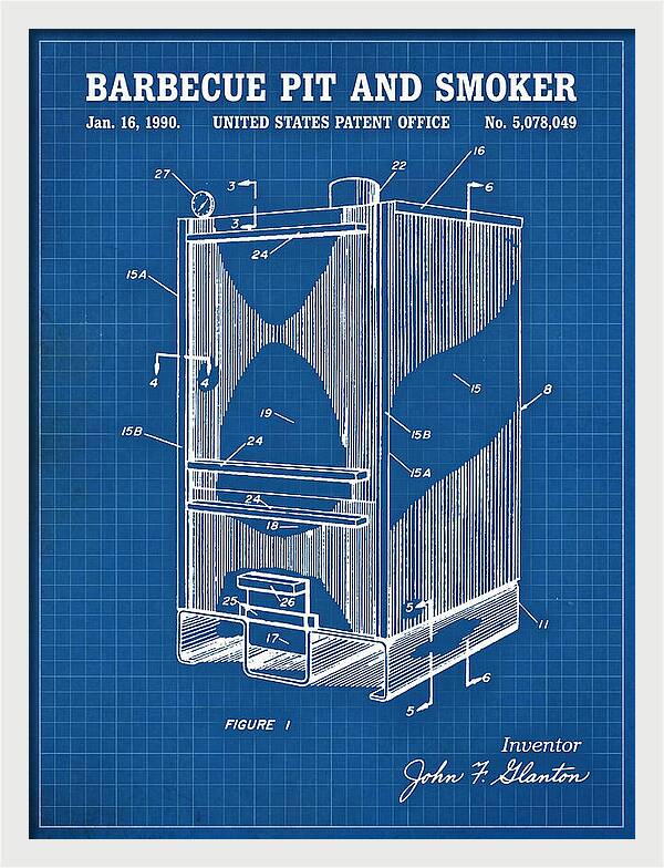 Barbecue Pit And Smoker Blueprint Patent Us5078049a