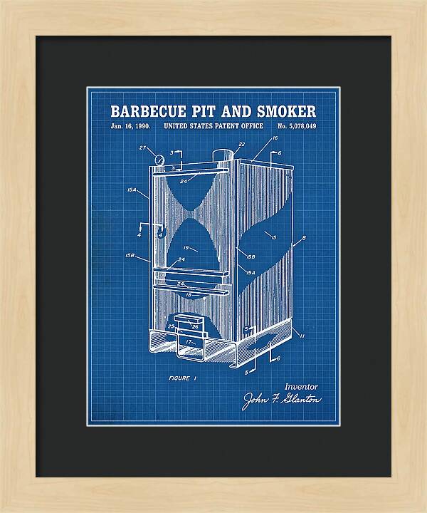 Barbecue Pit And Smoker Blueprint Patent Us5078049a