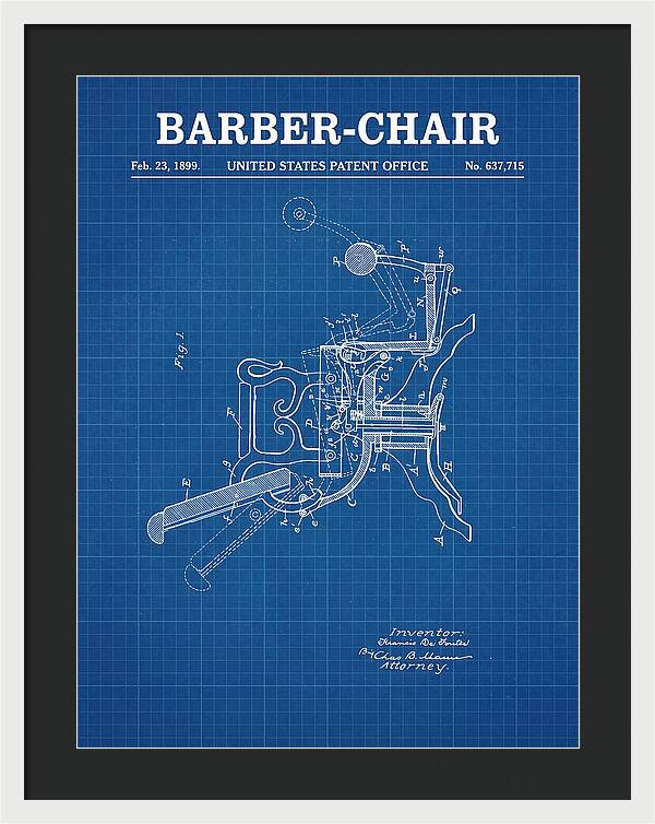 Barber Chair Blueprint Patent Us637715a