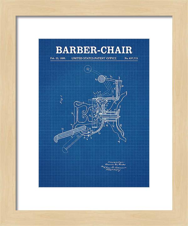 Barber Chair Blueprint Patent Us637715a
