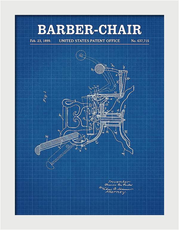Barber Chair Blueprint Patent Us637715a