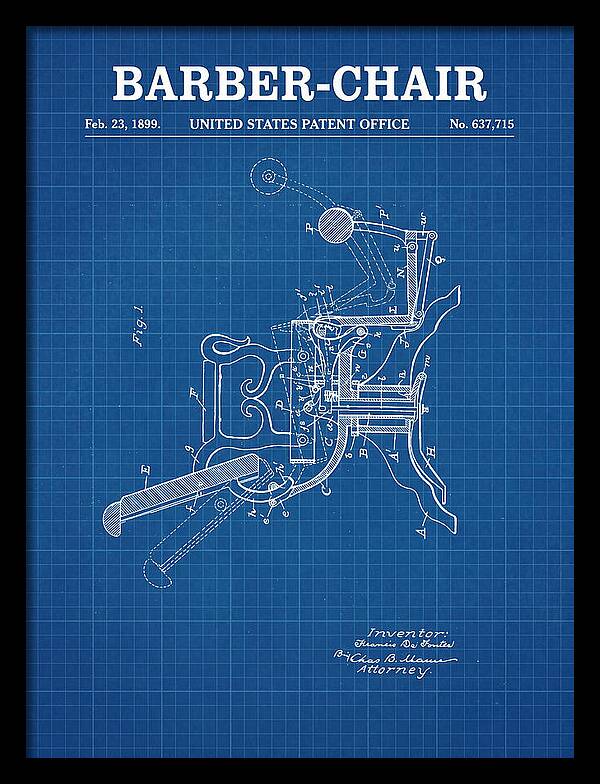 Barber Chair Blueprint Patent Us637715a