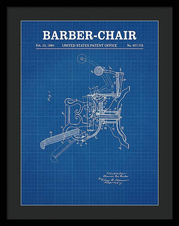 Barber Chair Blueprint Patent Us637715a