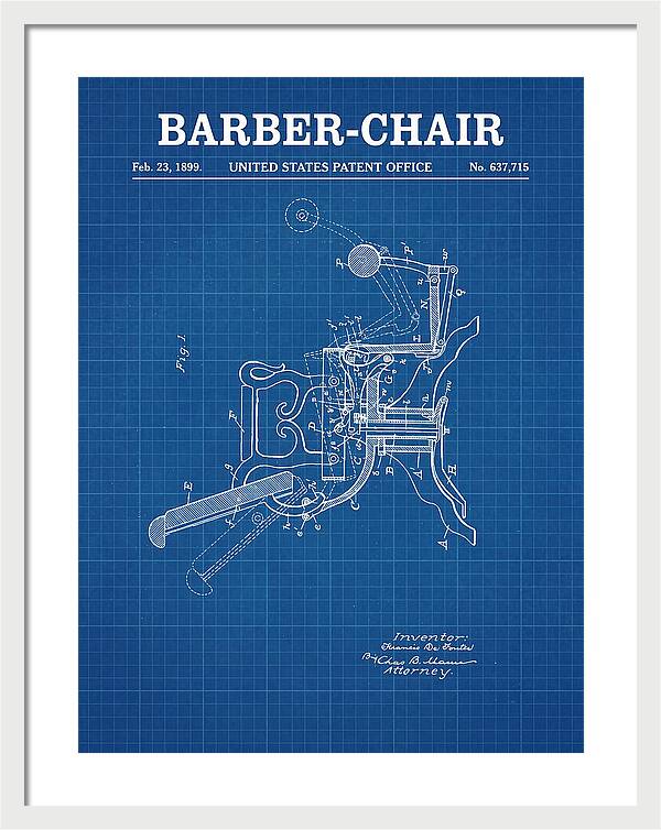 Barber Chair Blueprint Patent Us637715a