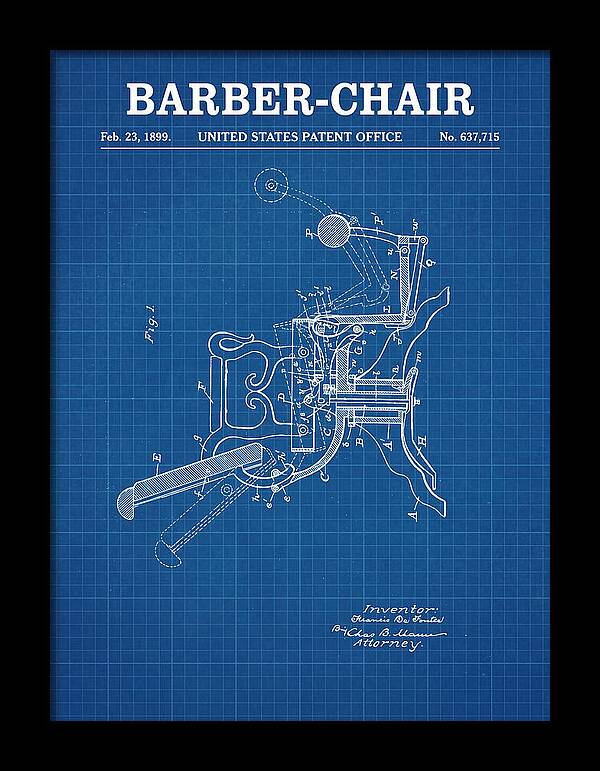 Barber Chair Blueprint Patent Us637715a