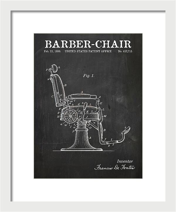 Barber Chair Chalkboard Patent Us637715a
