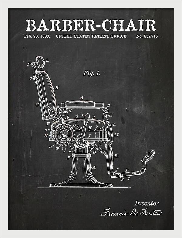 Barber Chair Chalkboard Patent Us637715a