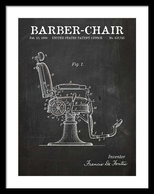 Barber Chair Chalkboard Patent Us637715a