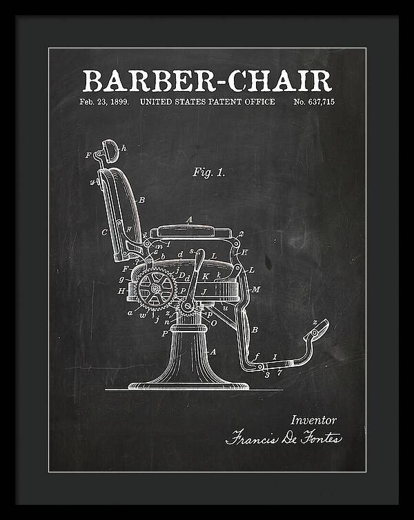 Barber Chair Chalkboard Patent Us637715a