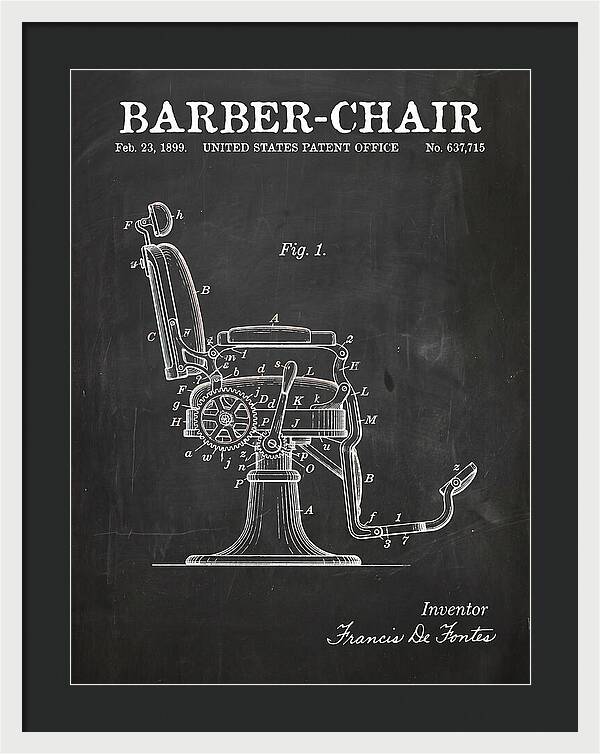 Barber Chair Chalkboard Patent Us637715a