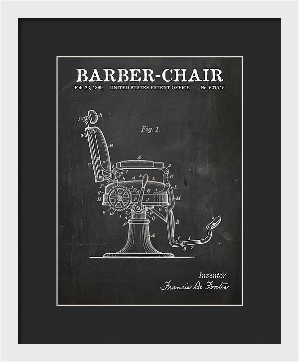 Barber Chair Chalkboard Patent Us637715a