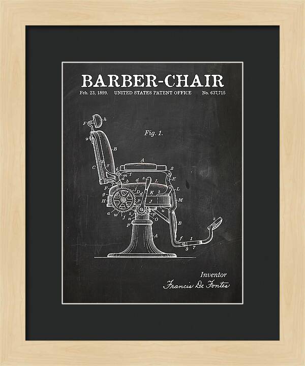 Barber Chair Chalkboard Patent Us637715a