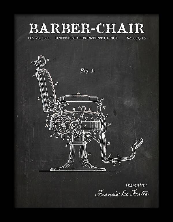 Barber Chair Chalkboard Patent Us637715a