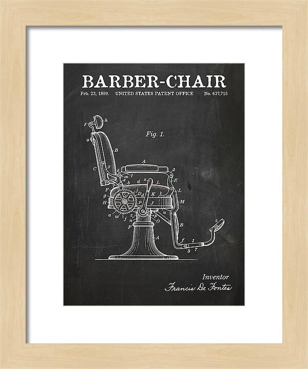 Barber Chair Chalkboard Patent Us637715a