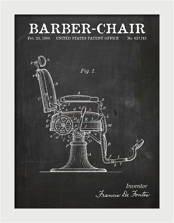 Barber Chair Chalkboard Patent Us637715a