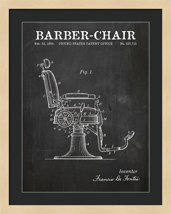 Barber Chair Chalkboard Patent Us637715a