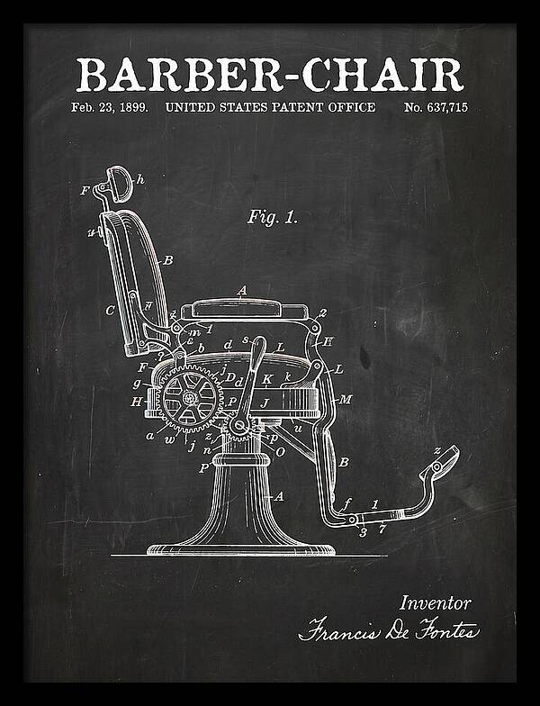 Barber Chair Chalkboard Patent Us637715a