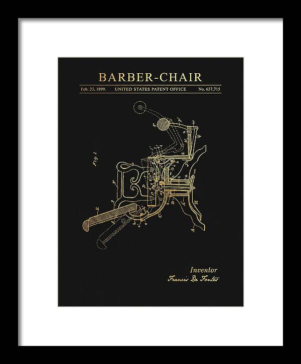 Barber Chair Gold Patent Us637715a