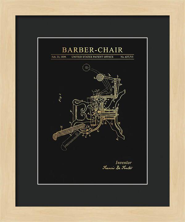 Barber Chair Gold Patent Us637715a