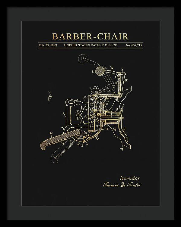 Barber Chair Gold Patent Us637715a