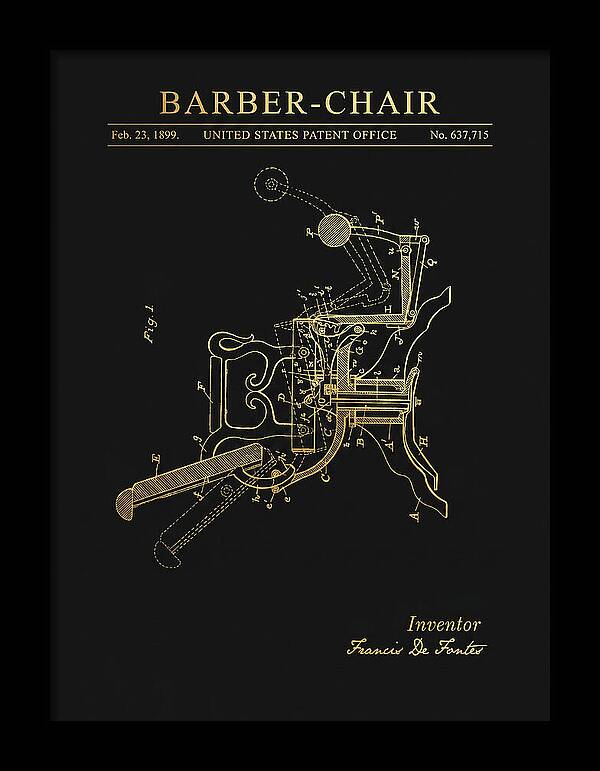Barber Chair Gold Patent Us637715a
