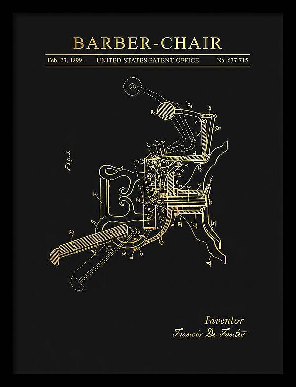 Barber Chair Gold Patent Us637715a