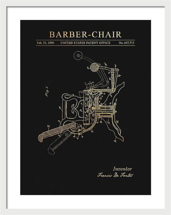 Barber Chair Gold Patent Us637715a