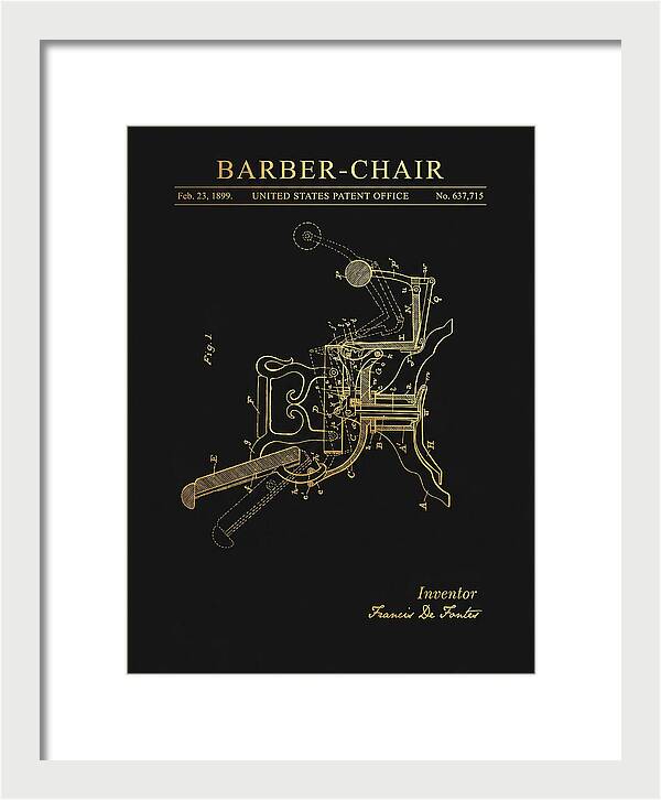 Barber Chair Gold Patent Us637715a