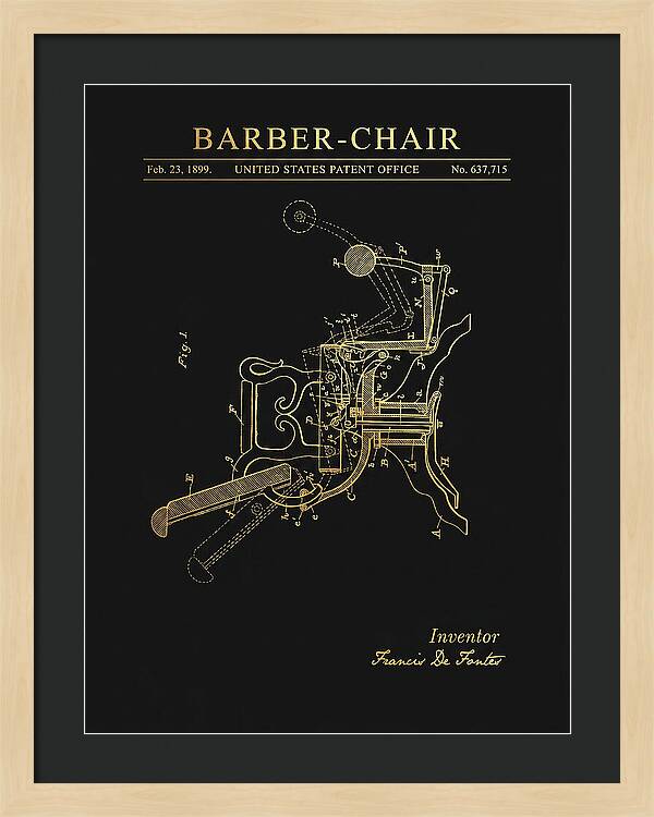 Barber Chair Gold Patent Us637715a