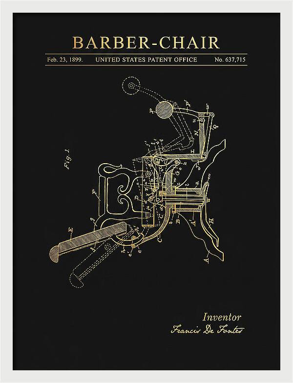 Barber Chair Gold Patent Us637715a