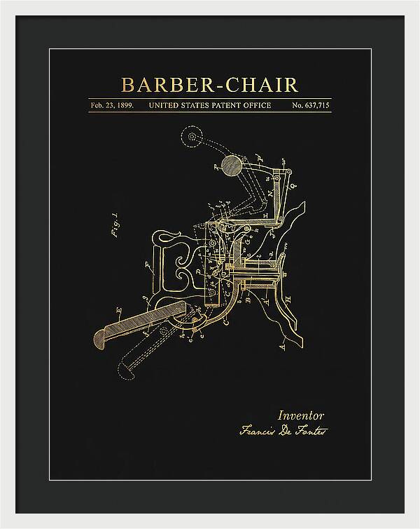 Barber Chair Gold Patent Us637715a