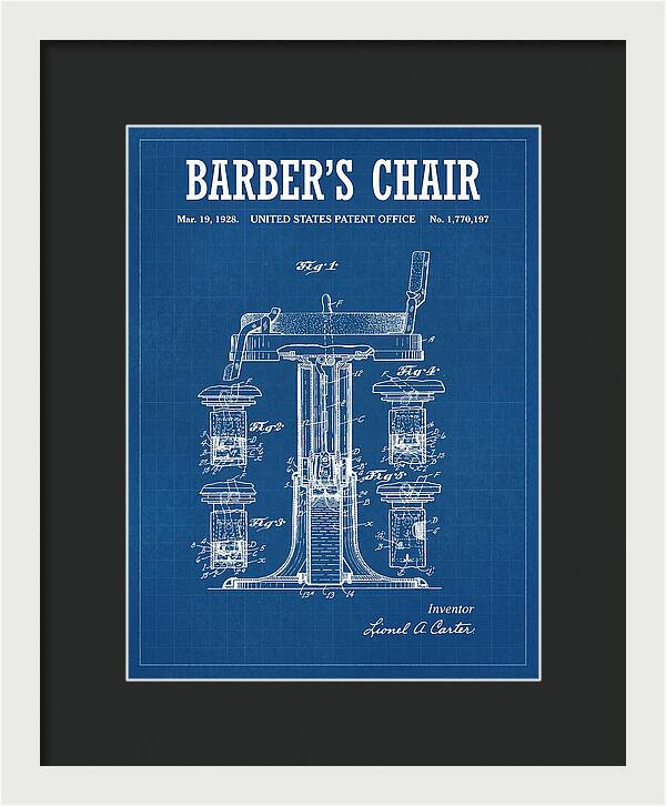 Barber's Chair Blueprint Patent Us1770197a